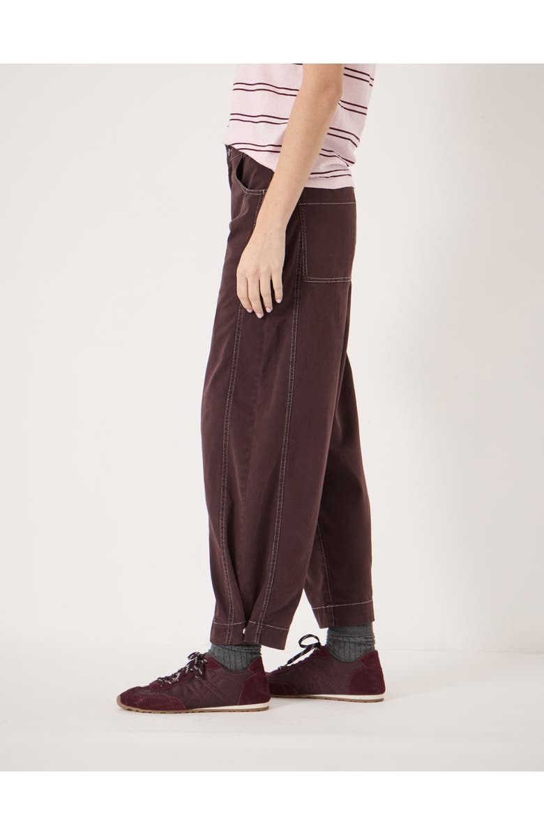 Hush Bryce Seam Detail Barrel Leg Trousers, Alternate, color, Dark Merlot Red