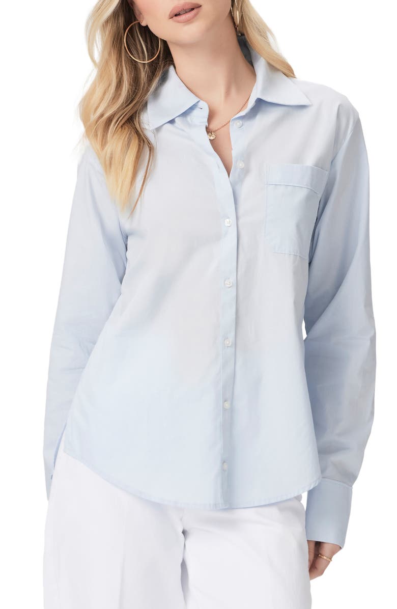 PAIGE Christa Cotton Button-Up Shirt, Main, color, 