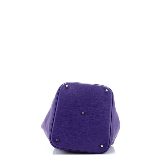 Pre-owned Hermes Hermes Picotin Lock Bag Clemence Gm In Purple