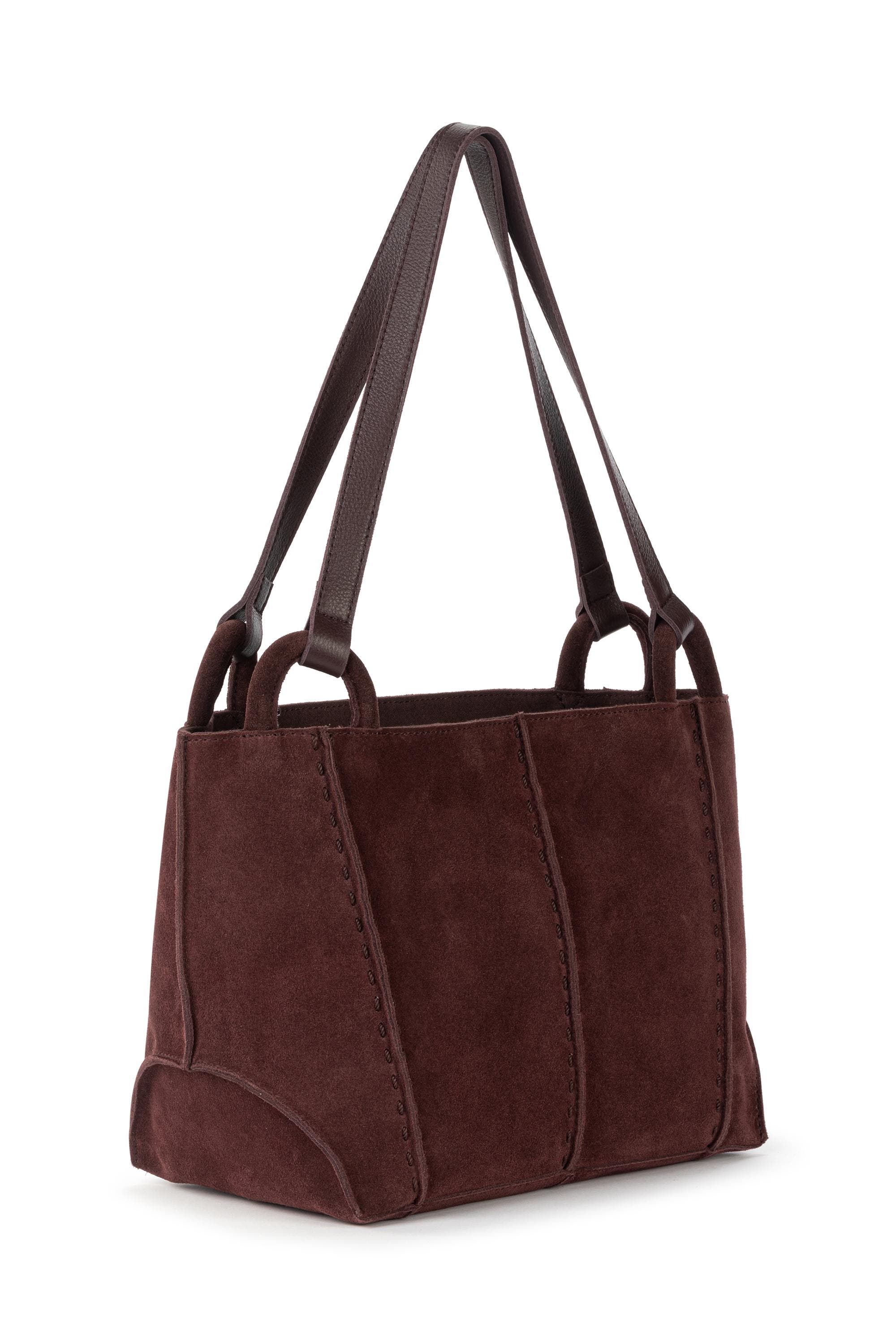 Los Feliz Satchel, Alternate, color, Mahogany Suede