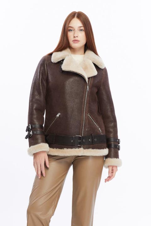 Harriet Shearling Aviator Jacket