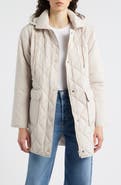 Bernardo Quilted Jacket with Removable Hood