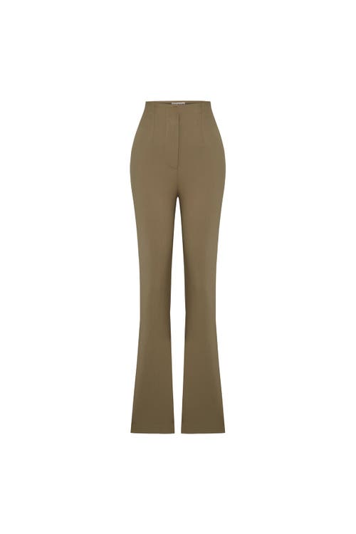 Pcfg Cotton Flared Skinny Pant In Brown