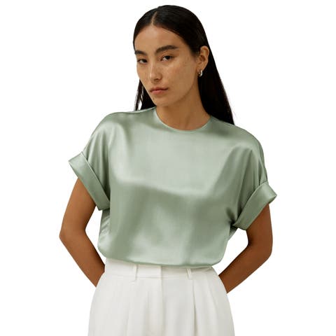 Women's Contemporary Oversized Silk Top