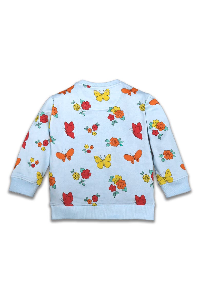 Kid's Long Sleeve Cotton Crew Neck Sweatshirt, Alternate, color, Blue
