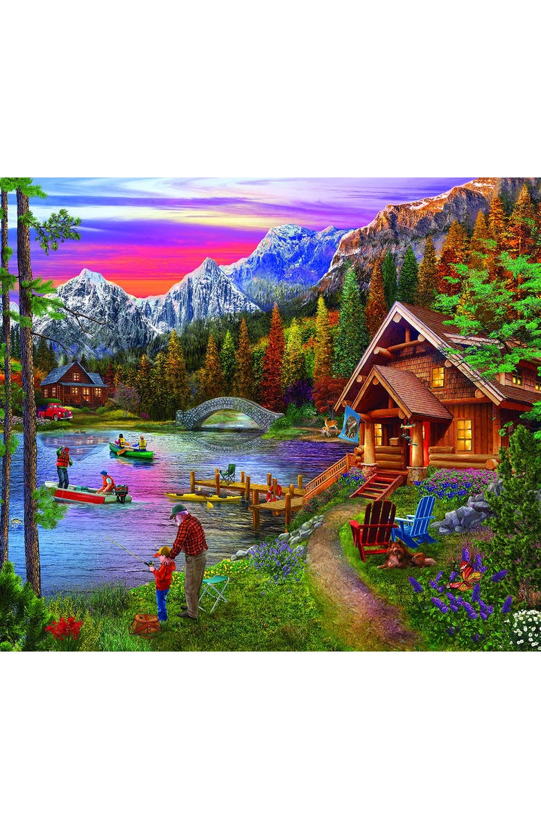 Sunsout Stone Bridge Lake 300 piece Jigsaw Puzzle for Adults, Alternate, color, Multicolor