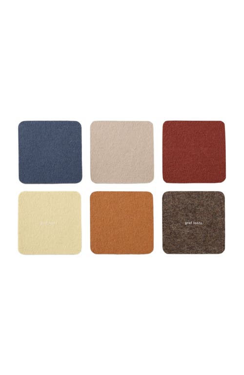 Graf & Lantz Graf Lantz Bierfilzl Merino Wool Square Coaster Multi 6 Pack In Santa Fe