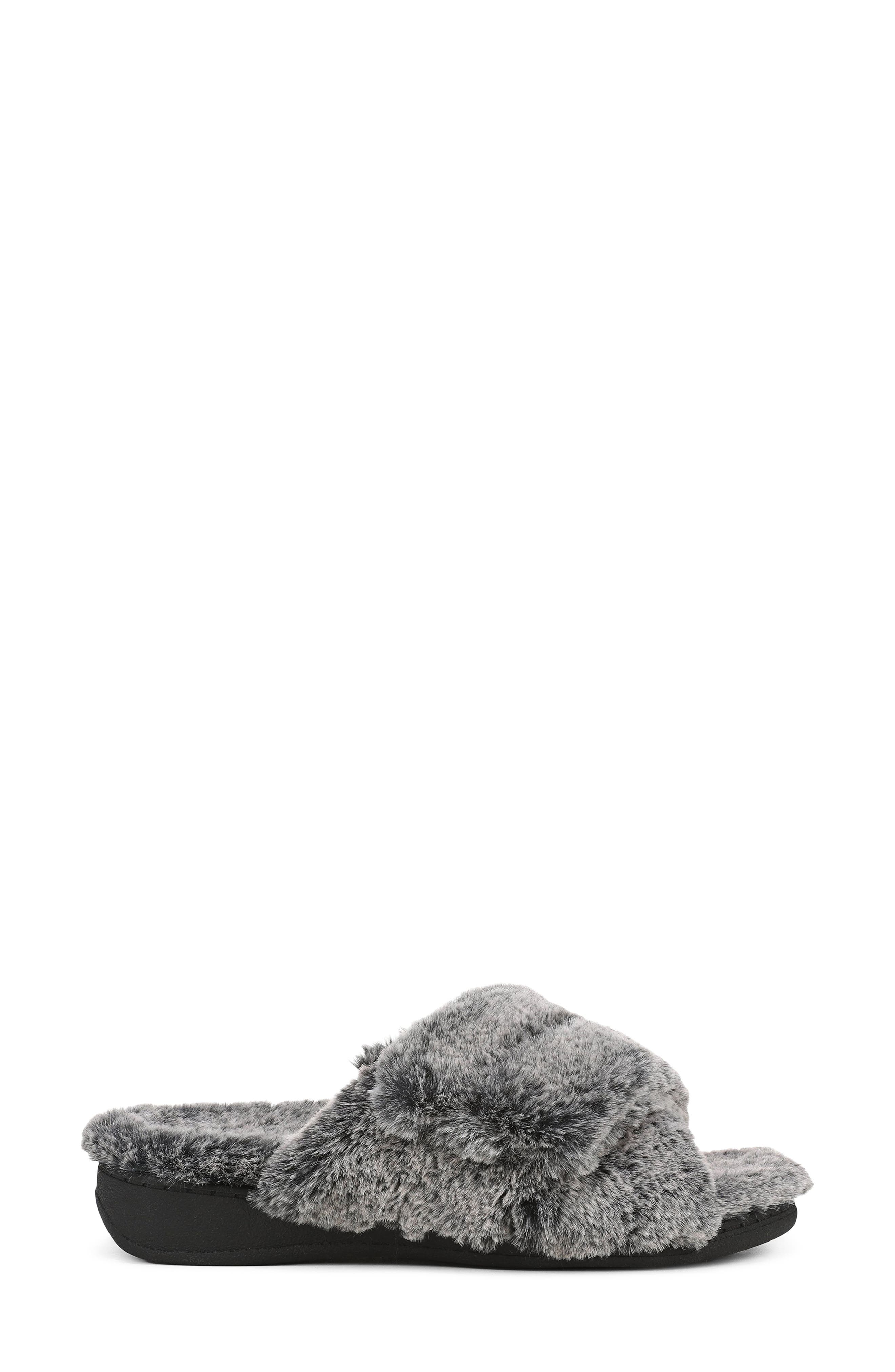 Vionic Relax II Slide Slipper, Alternate, color, Dark Grey Faux