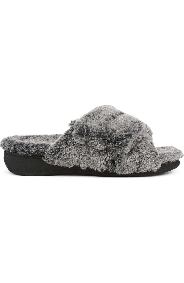 Vionic Relax II Slide Slipper, Alternate, color, Dark Grey Faux