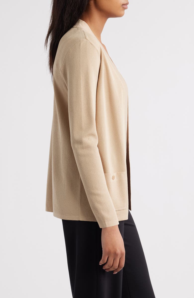 Anne Klein Malibu Open Front Cardigan, Alternate, color, Latte