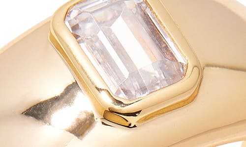 Brook & York Brook And York Carter Baguette Cut Cubic Zirconia Dome Ring In Gold