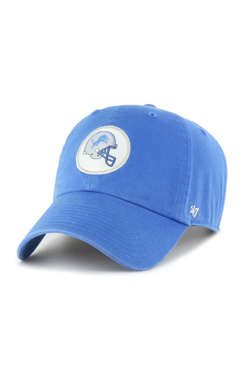 '47 Men's '47  Blue Detroit Lions Hard Hat Clean Up Adjustable Hat, Main, color, Blue