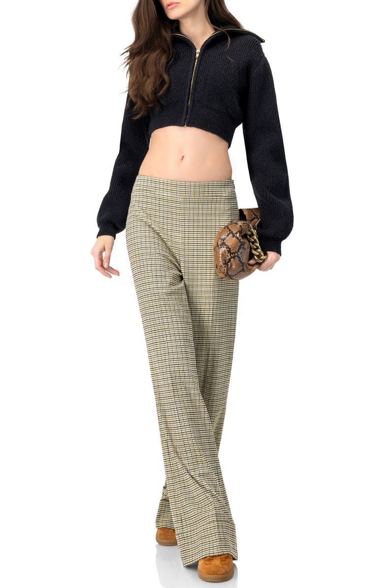 IVONNE High-Waisted Semi-Flare Trousers, Alternate, color, Multicolor