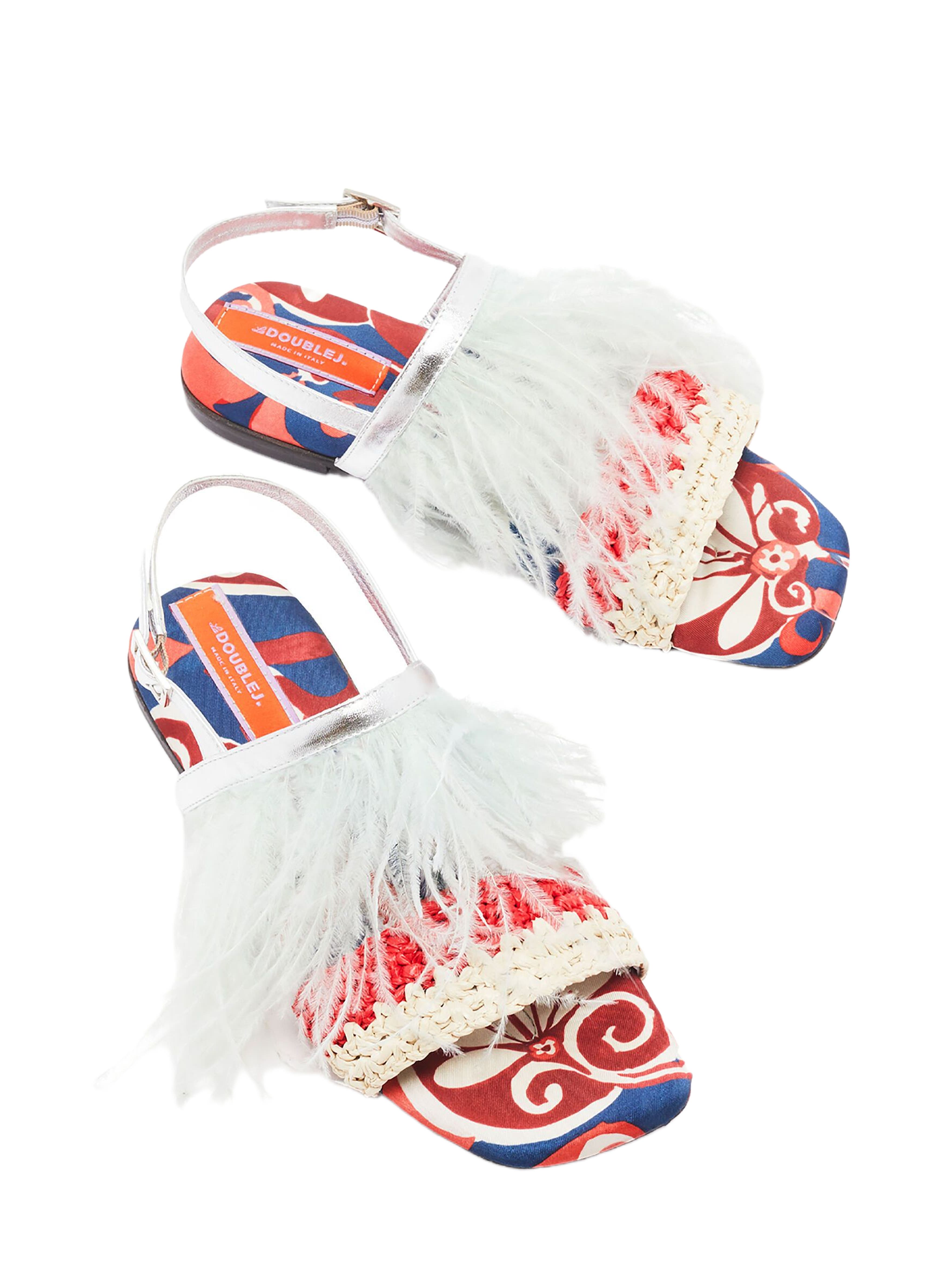 La DoubleJ Medal Sandal Moonflower Navy, Alternate, color, Moonflower Navy