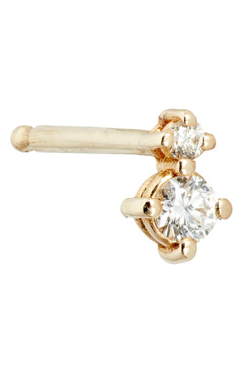 Jennie Kwon Designs Diamond Duo Stud Earring In Yellow Gold/diamond