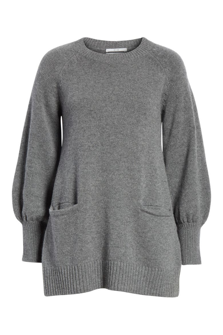 Wool & Cashmere Tunic Sweater, Alternate, color, GREY