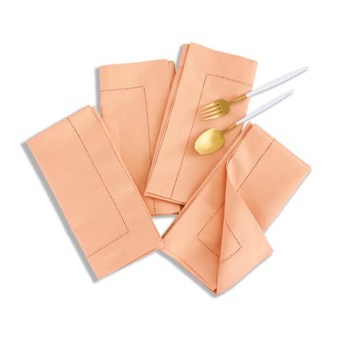 Linen Dinner Napkins - Cotton Linen Hemstitch, 20" x 20" Inch