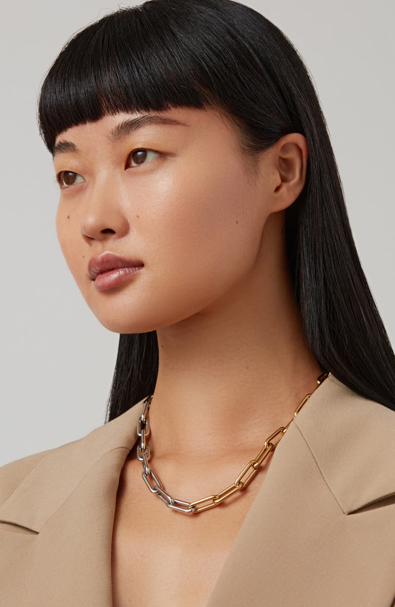 JENNY BIRD Elli Mixed Metal Paperclip Link Chain Necklace, Alternate, color, 