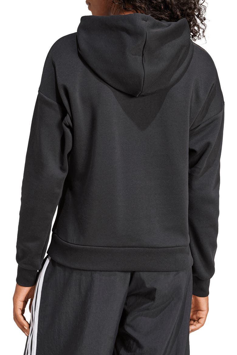 Essentials French Terry Hoodie, Alternate, color, BLACK/ WHITE