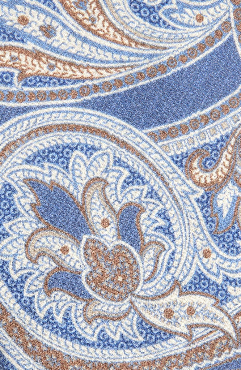 David Donahue Paisley Silk Tie, Alternate, color, Chocolate