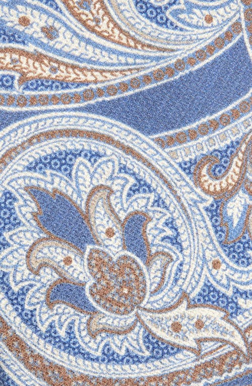 David Donahue Paisley Silk Tie In Brown