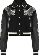 PHILIPP PLEIN Varsity Jacket Tattoo Strass Women