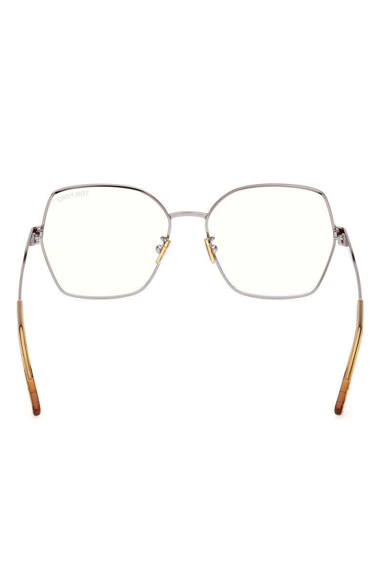 TOM FORD 56mm Butterfly Blue Light Blocking Glasses, Alternate, color, 