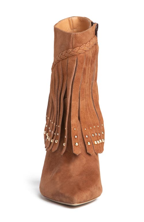 Beautiisoles Tal Fringe Bootie In Cognac