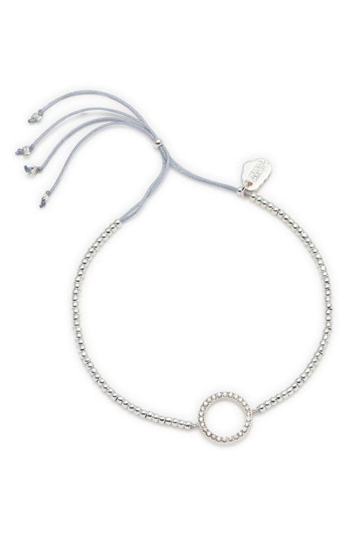 Estella Bartlett Louise Cubic Zirconia Circle Slide Bracelet In Silver