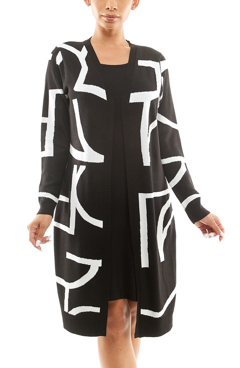 Nina Leonard Twofer Sweater Sheath Dress, Alternate, color, 