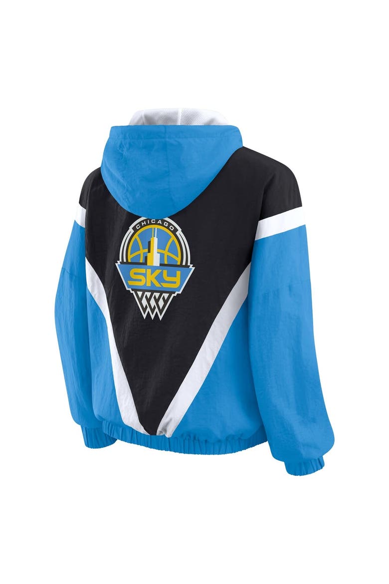 Women's WEAR by Erin Andrews Blue/Black Chicago Sky Colorblock Full-Zip Hoodie Windbreaker Jacket, Alternate, color, Blue