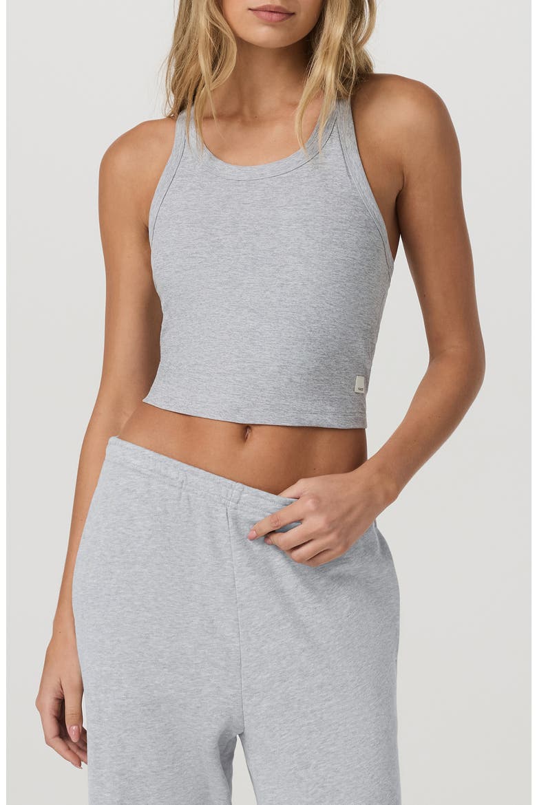 Elevation Racerback Crop Tank, Main, color, LIGHT HEATHER GREY