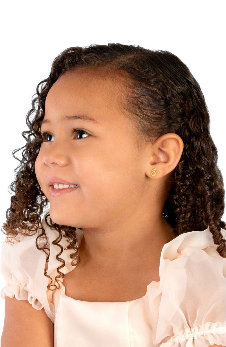 Tiny Blessings 14K Gold Unicorn Dreams Studs Screw Back Earrings, Alternate, color, 14K Yellow Gold