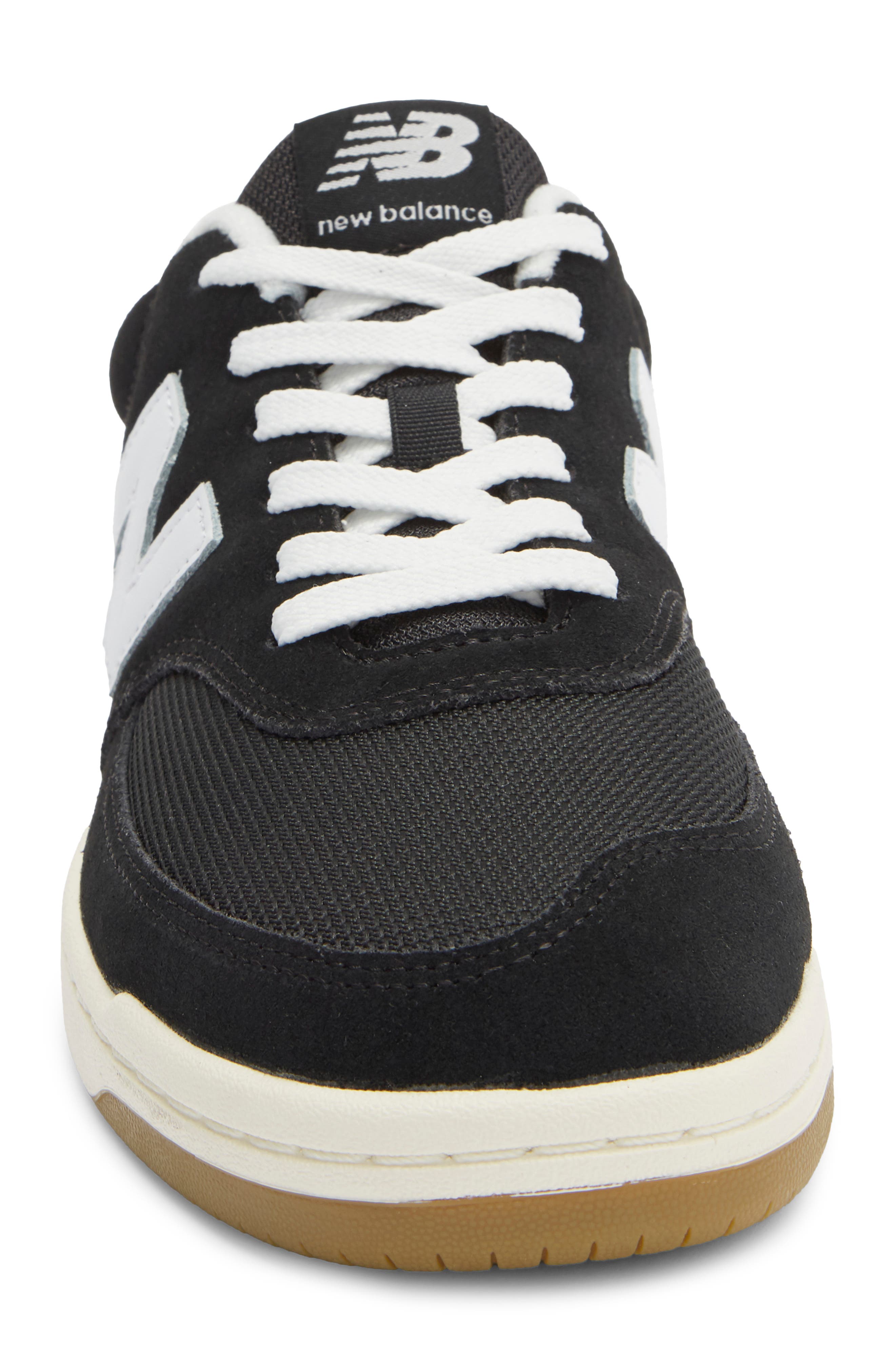 New Balance 080 Sneaker, Alternate, color, Black/ Nb 103 White