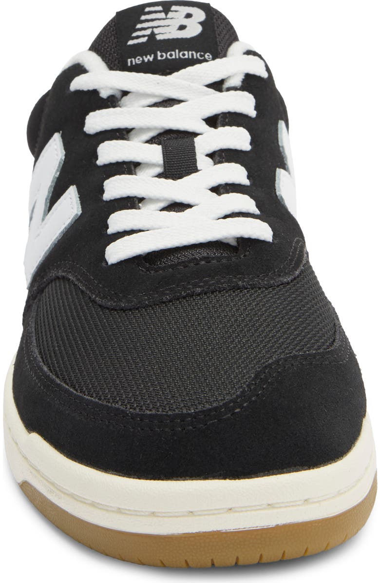 New Balance 080 Sneaker, Alternate, color, Black/ Nb 103 White