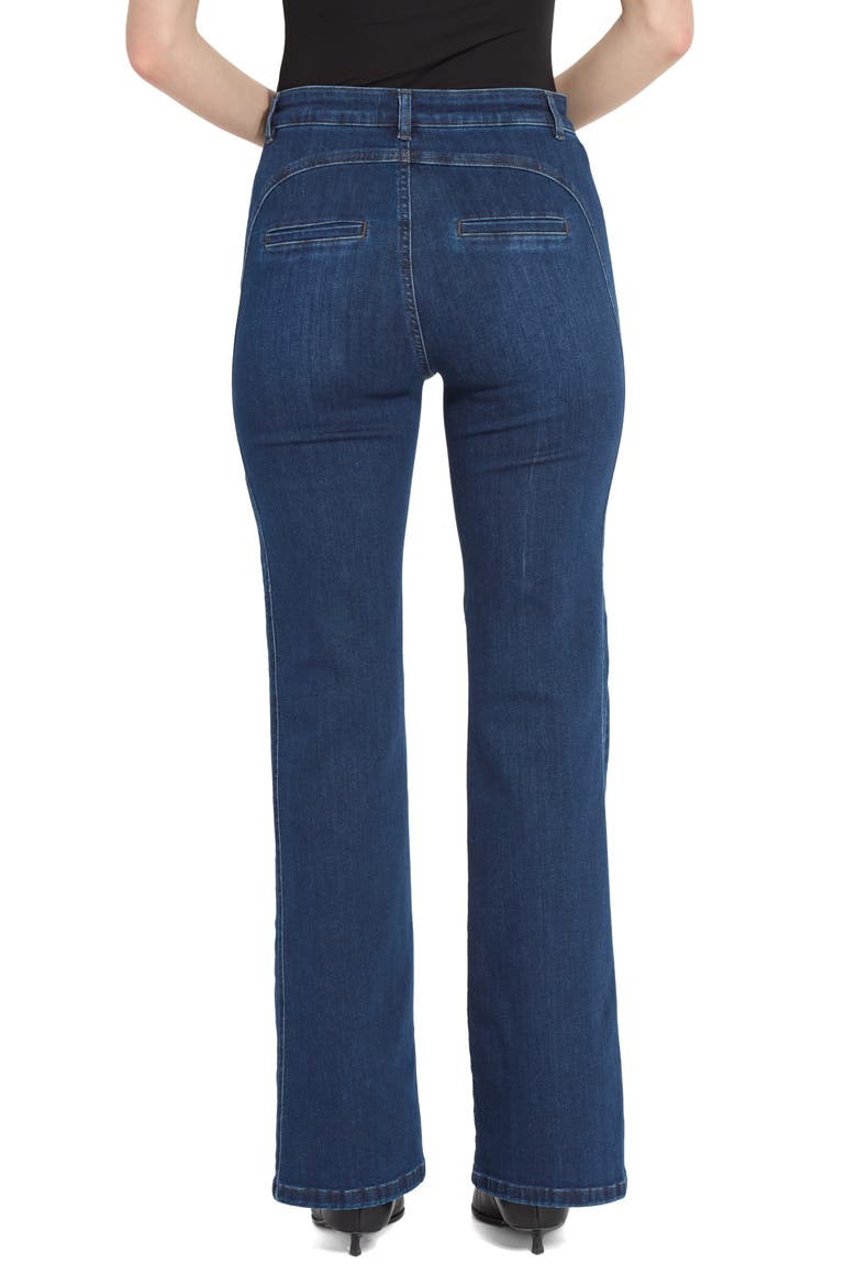 Liora High Waist Trouser Jeans, Alternate, color, DARK AUTHENTIC MIDWASH