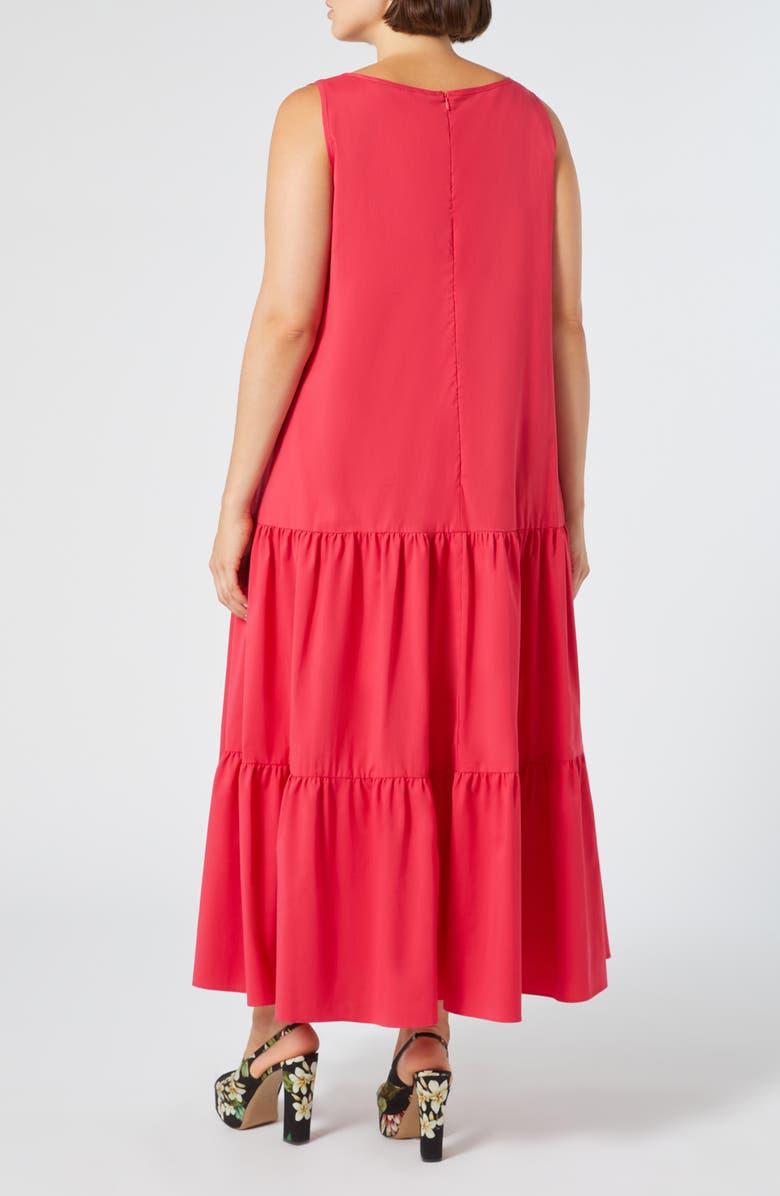 Marina Rinaldi Camera Sleeveless Maxi Dress, Alternate, color, Pink Red