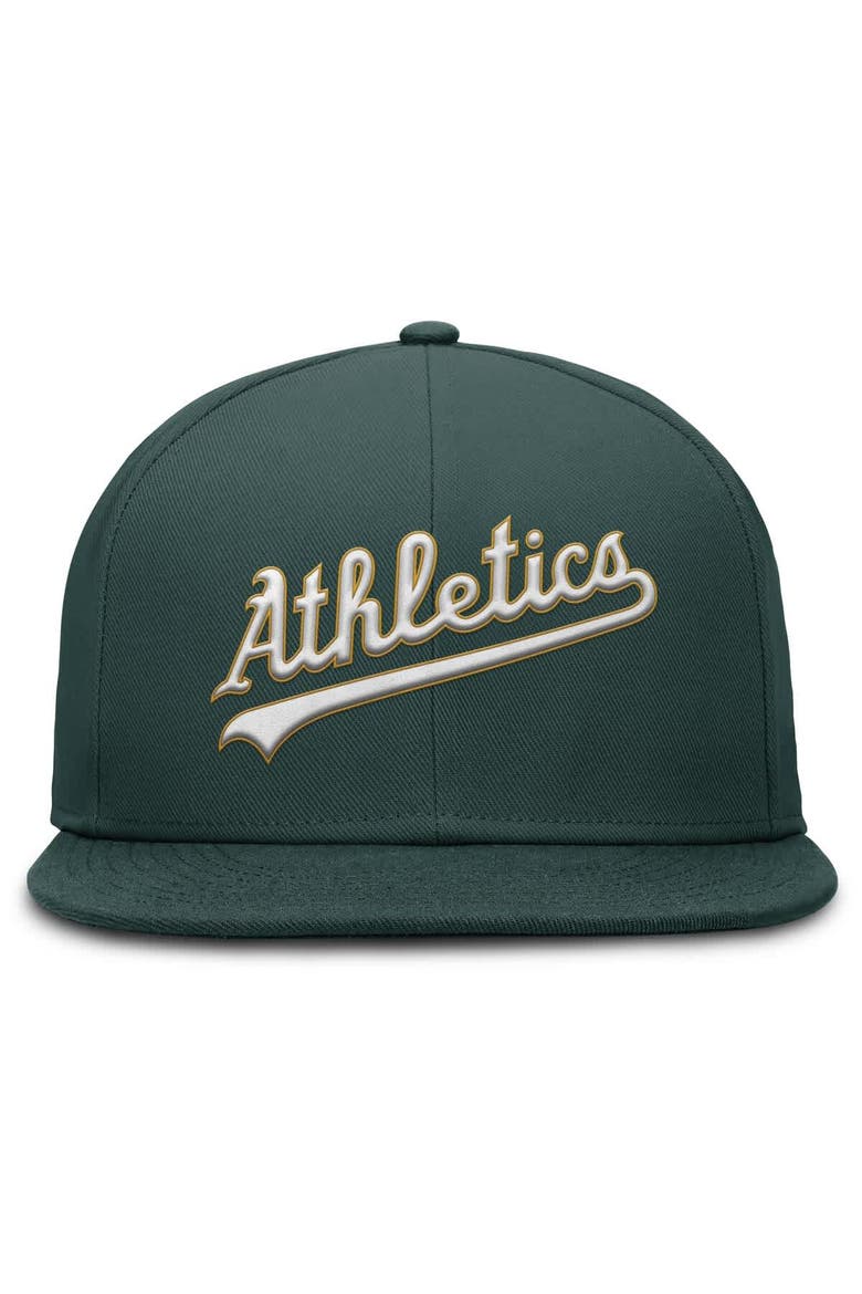 Men's Nike Green Athletics True Performance Fitted Hat, Alternate, color, Green