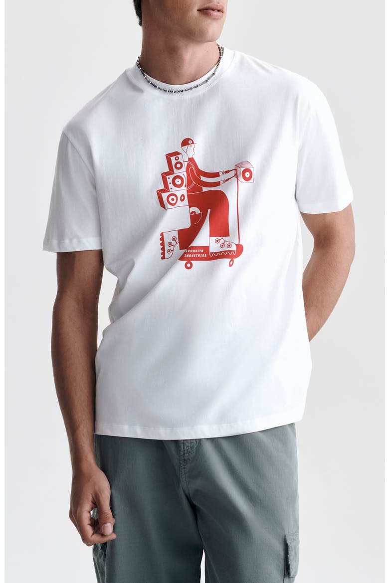 DJ Graphic T-Shirt, Main, color, WHITE