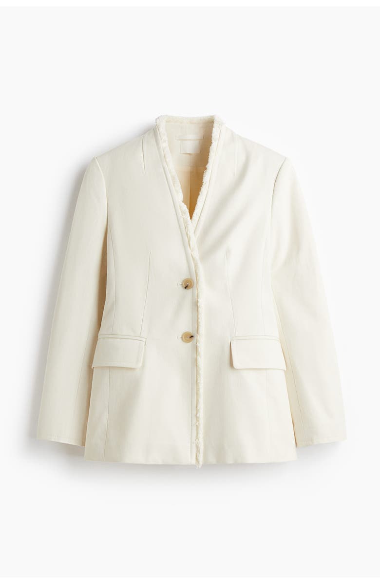 H&M Frayed Blazer, Main, color, White