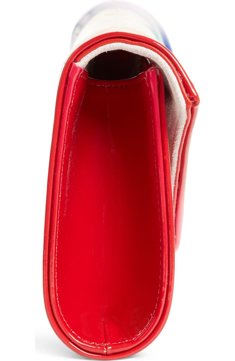 Christian Louboutin So Kate Rainbow Leather Clutch, Alternate, color,