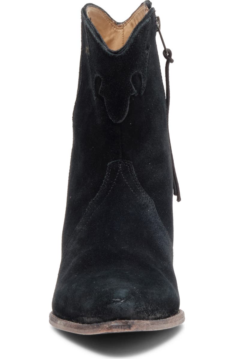 Free People New Frontier Western Bootie, Alternate, color, Black Suede