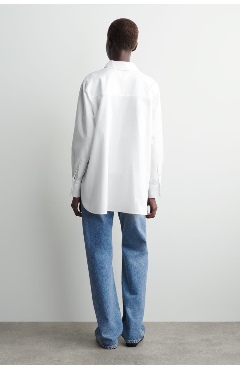 COS Relaxed Cotton Shirt, Alternate, color, White