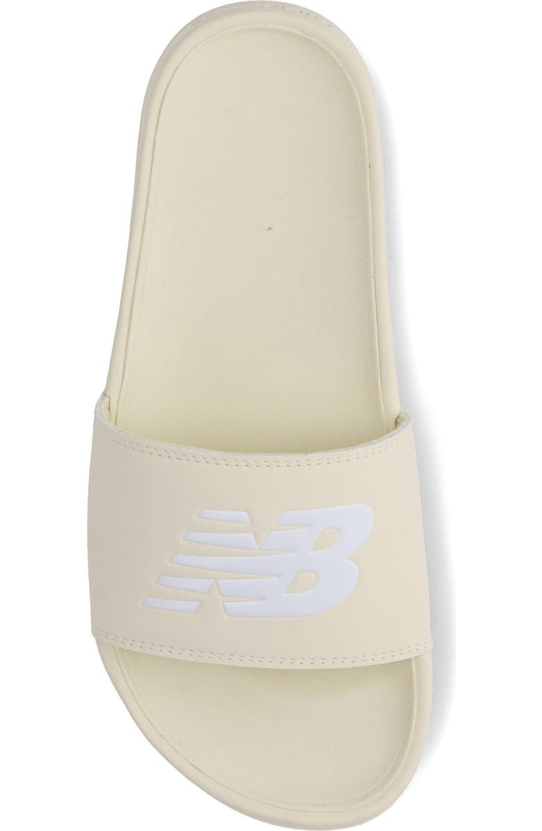 New Balance 200 Faux Fur Slide Sandal, Alternate, color, Calcium/ White