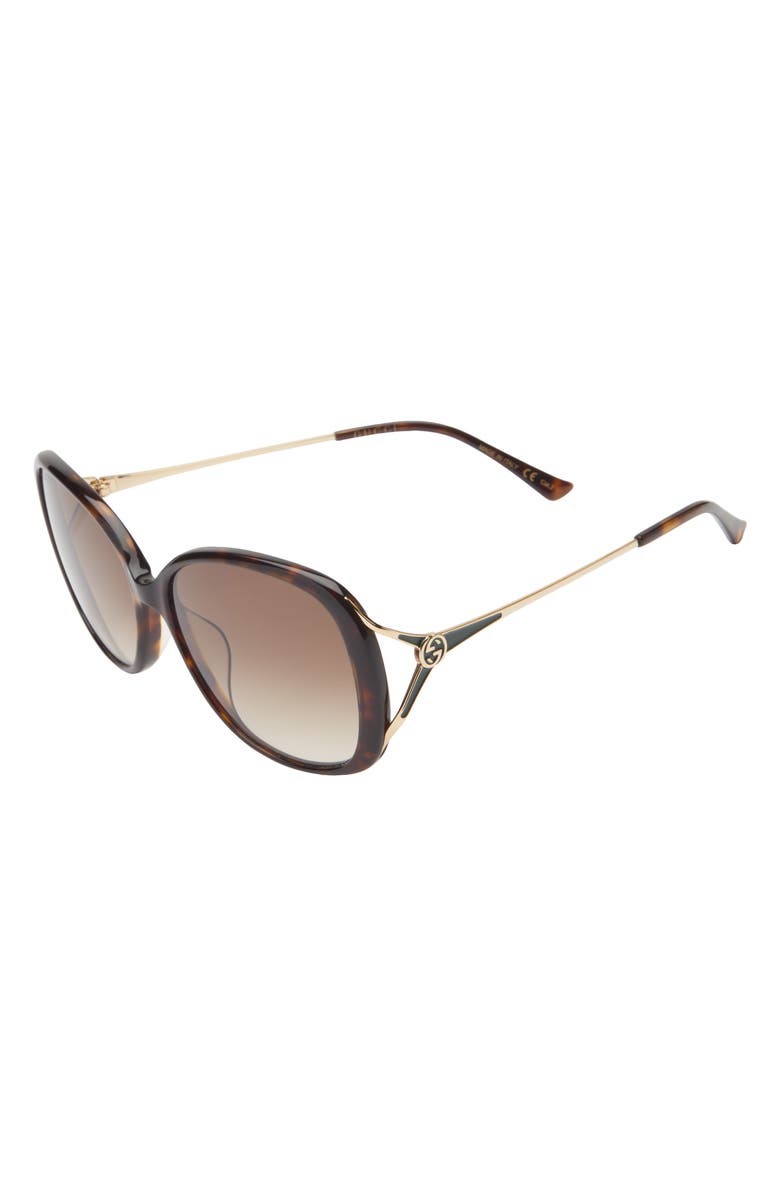 Gucci Round Sunglasses, Alternate, color, Havana Gold Brown