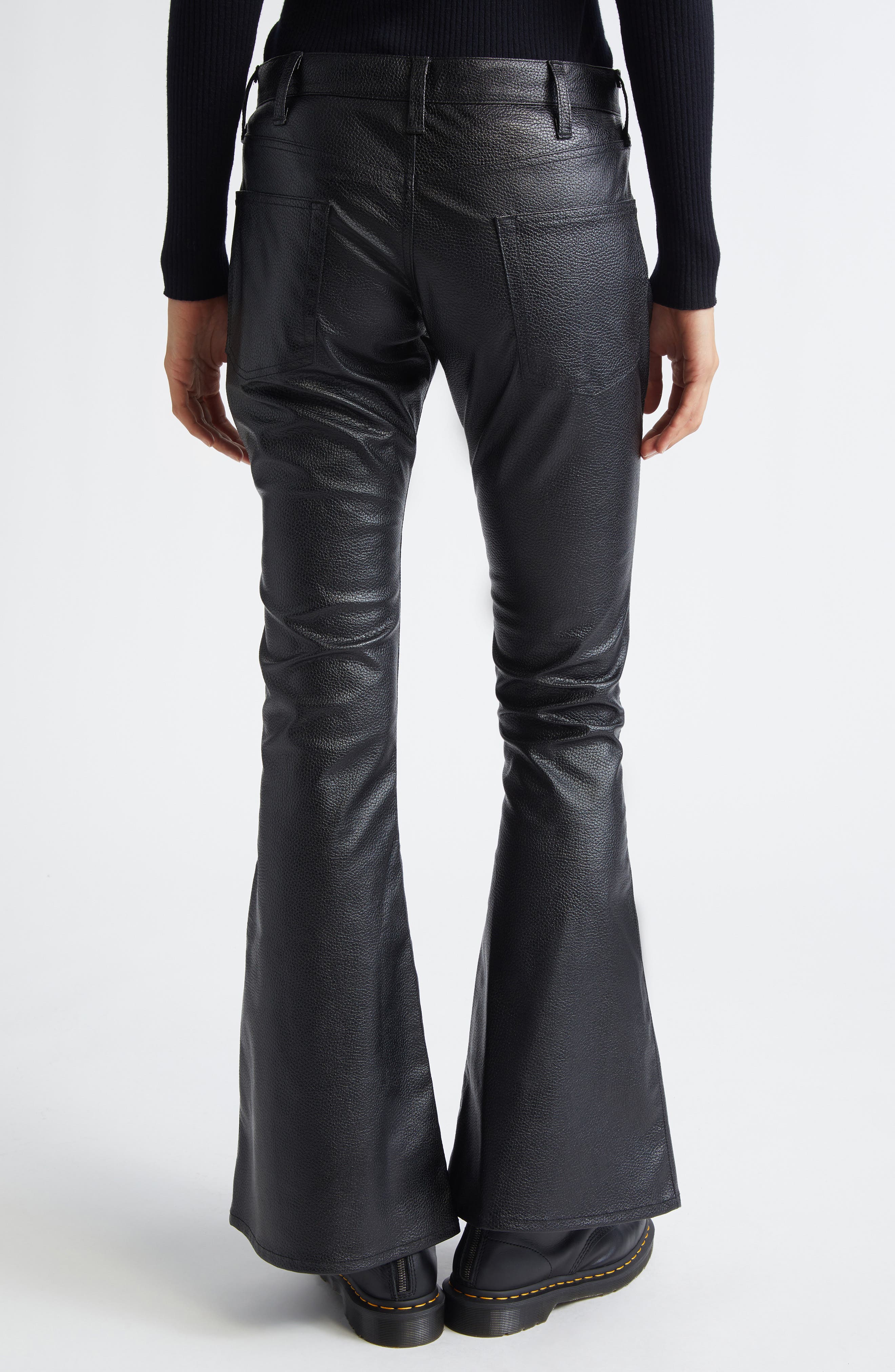 Faux Leather Flare Pants - image 2