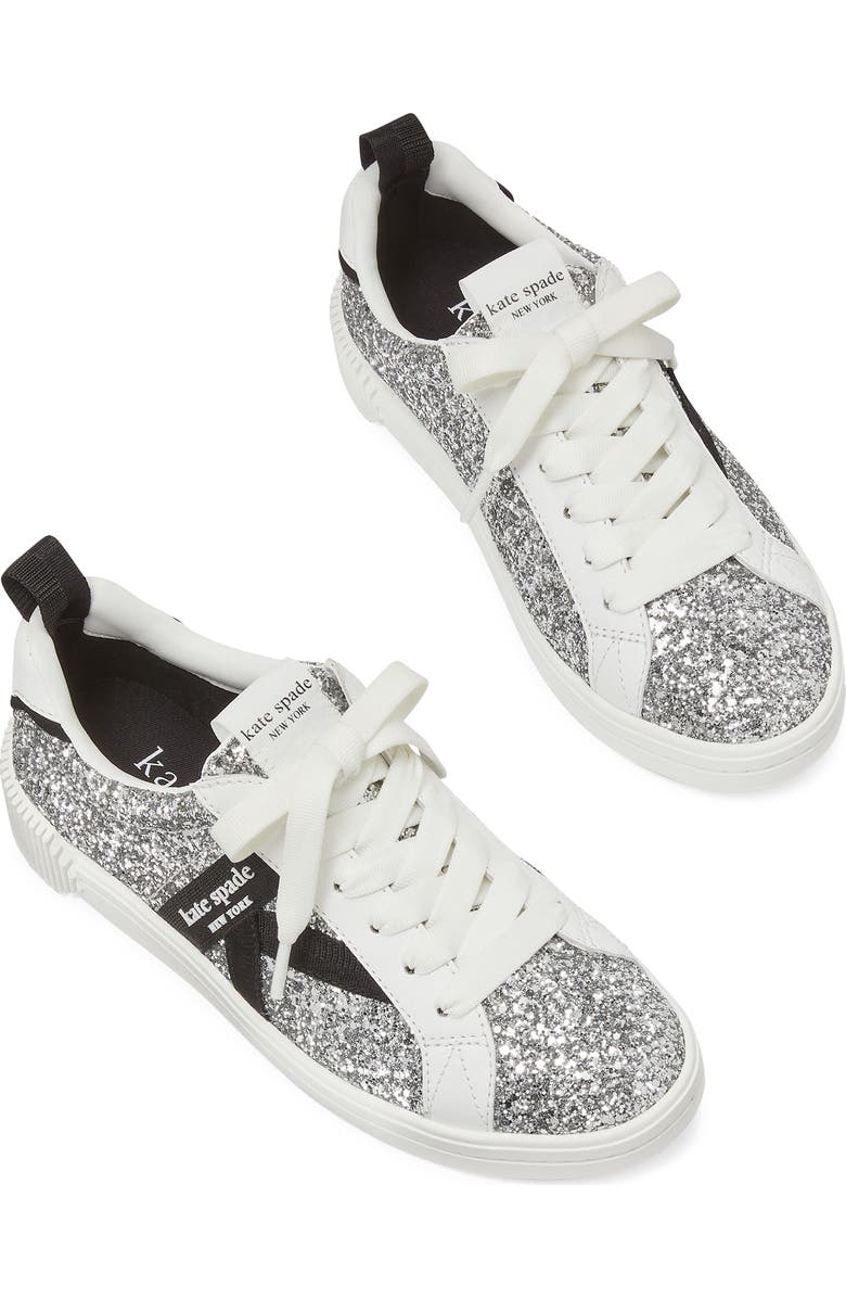 Kate Spade New York signature sneaker, Alternate, color, Silver Multi.