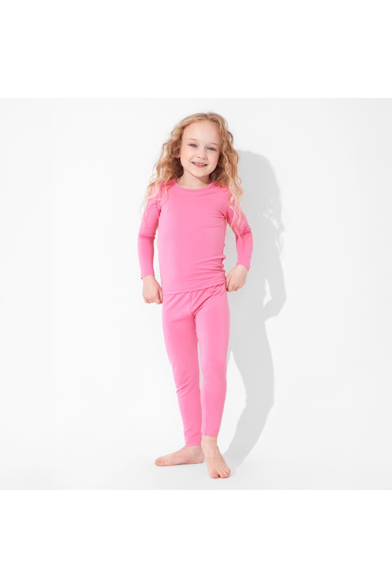 Kids' Bubblegum Pink Set of 2 Piece Pajamas, Alternate, color, Bubblegum Pink