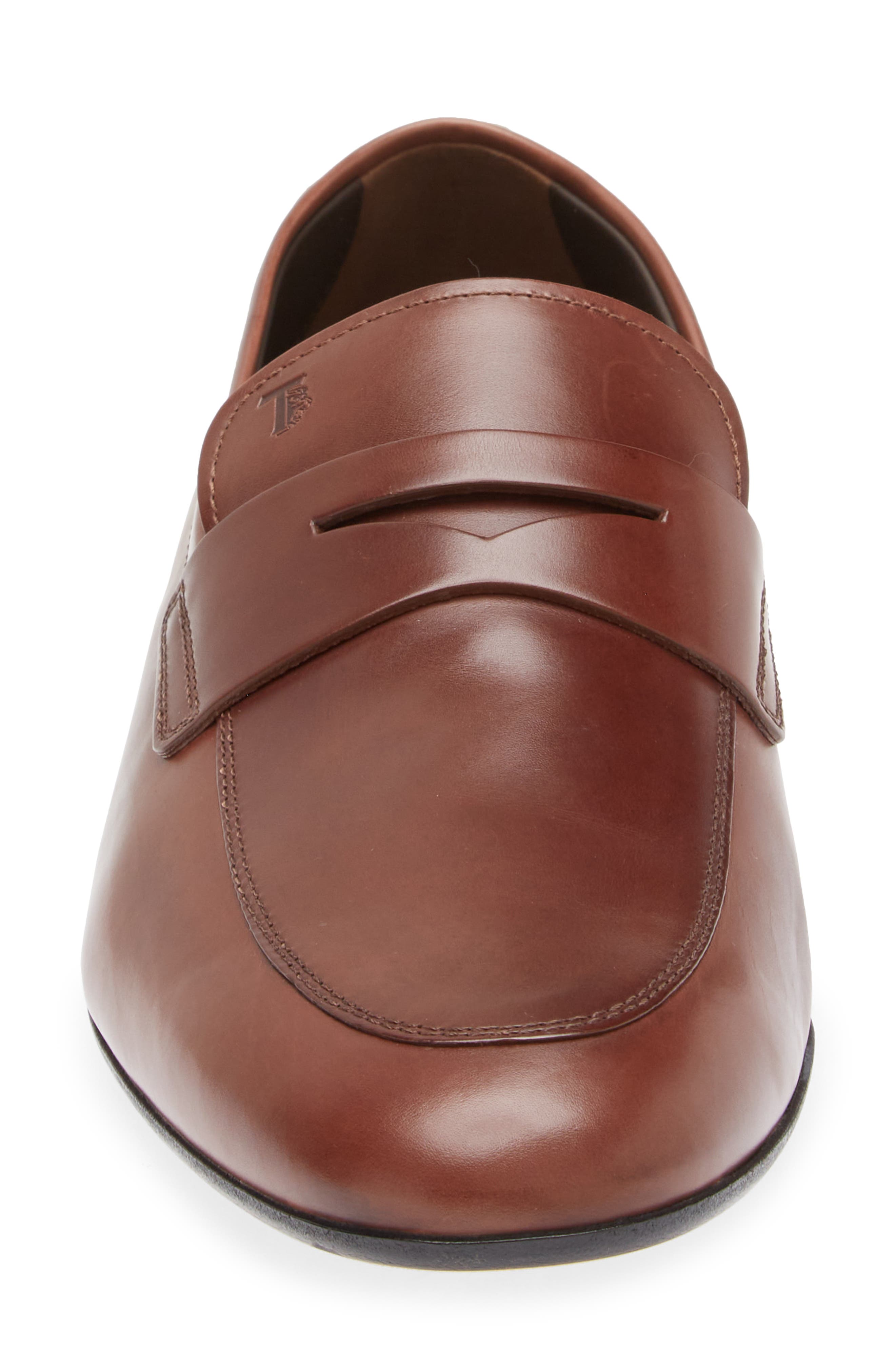 Tod's Apron Toe Loafer, Alternate, color, Teak