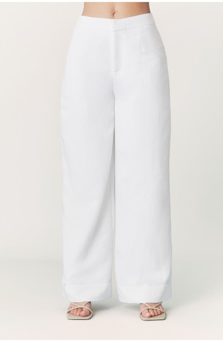 Six Stories Verity Tailored Textured Pants, Main, color, White